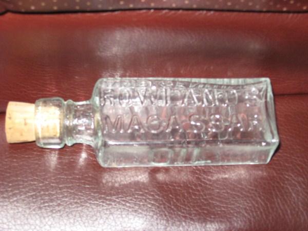 Rowland's Macassar Oil bottle