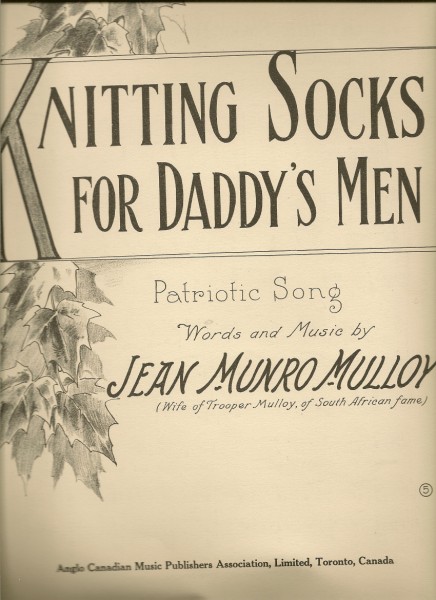 Knitting Socks for Daddy's Men sheet music cover