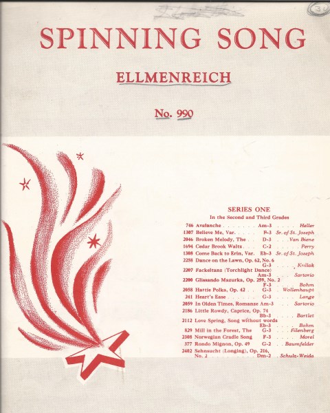 Spinning Song No.990 sheet music cover