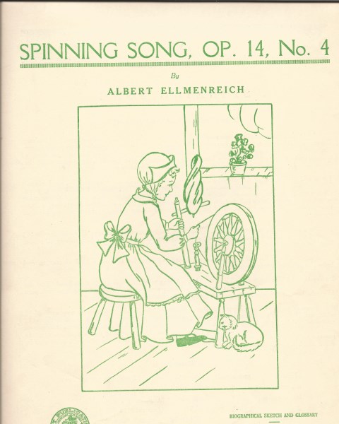 Spinning Song OP.14, No.4 sheet music cover