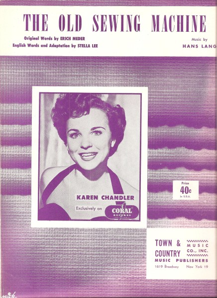 The Old Sewing Machine sheet music cover