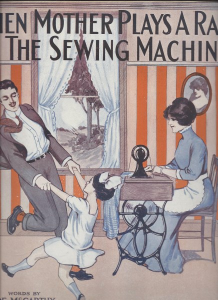 When Mother Plays a Rag on the Sewing Machine sheet music cover