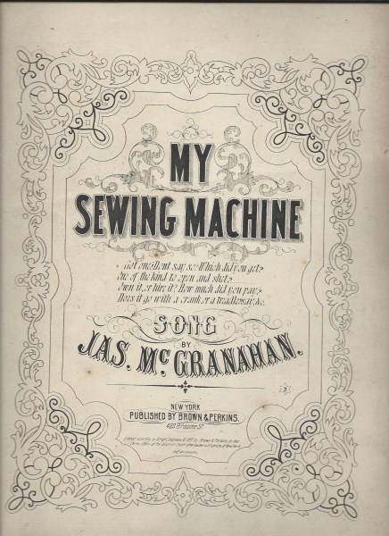 My Sewing Machine sheet music cover