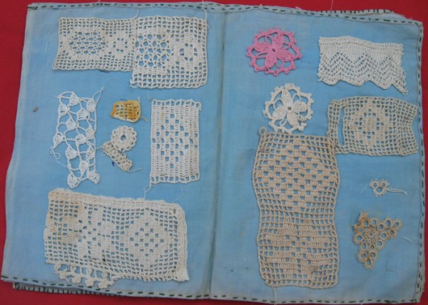 Blue Cotton Book Crochet Sampler a