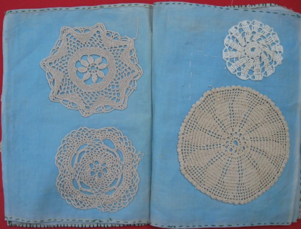 Blue Cotton Book Crochet Sampler c