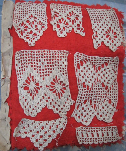 Red Wool Book Crochet Sampler a
