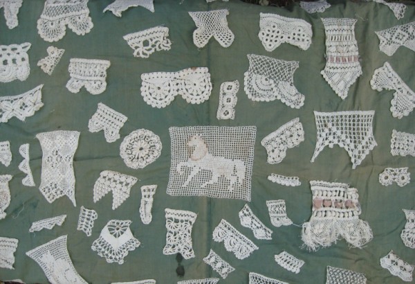 Green Cotton Sheet Crochet Sampler a